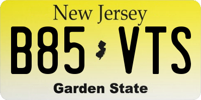 NJ license plate B85VTS