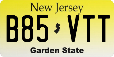 NJ license plate B85VTT