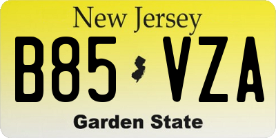 NJ license plate B85VZA