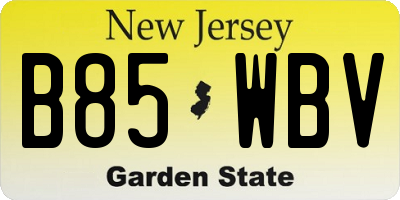 NJ license plate B85WBV