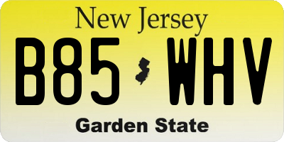 NJ license plate B85WHV