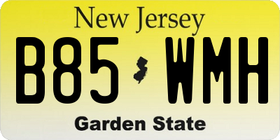 NJ license plate B85WMH