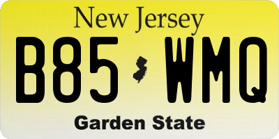 NJ license plate B85WMQ