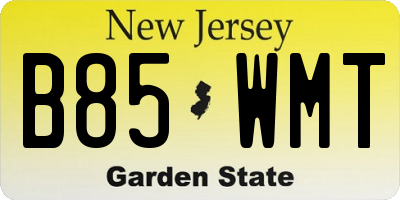 NJ license plate B85WMT