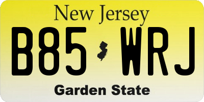 NJ license plate B85WRJ