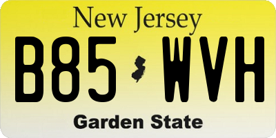 NJ license plate B85WVH