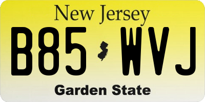 NJ license plate B85WVJ