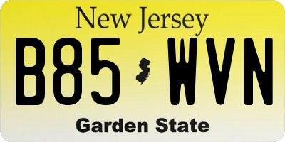 NJ license plate B85WVN