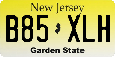 NJ license plate B85XLH