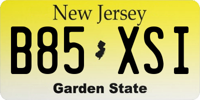 NJ license plate B85XSI