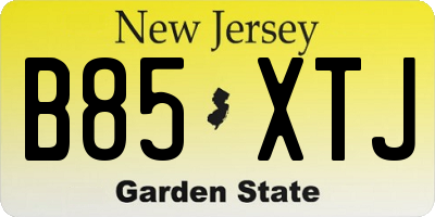 NJ license plate B85XTJ