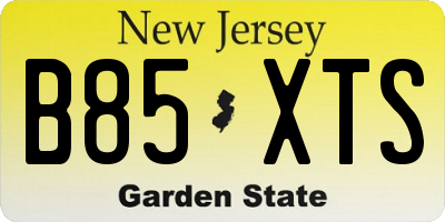 NJ license plate B85XTS