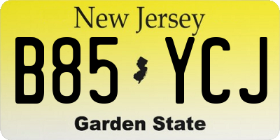 NJ license plate B85YCJ