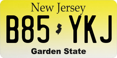 NJ license plate B85YKJ