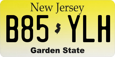 NJ license plate B85YLH