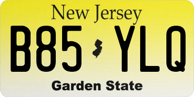 NJ license plate B85YLQ