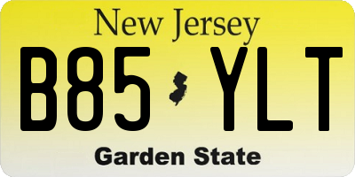 NJ license plate B85YLT