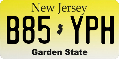 NJ license plate B85YPH