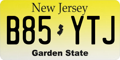 NJ license plate B85YTJ