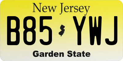 NJ license plate B85YWJ