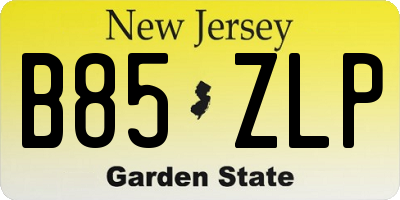 NJ license plate B85ZLP