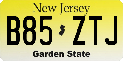 NJ license plate B85ZTJ