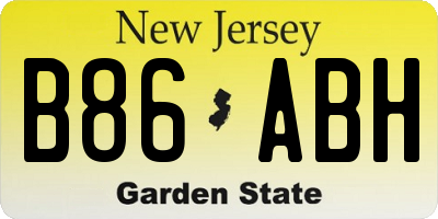 NJ license plate B86ABH