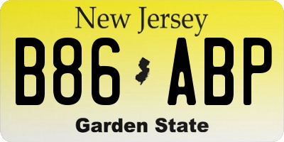 NJ license plate B86ABP
