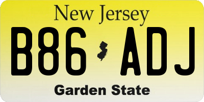 NJ license plate B86ADJ