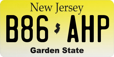 NJ license plate B86AHP