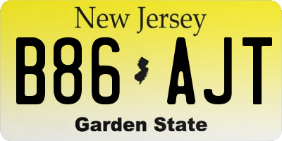 NJ license plate B86AJT
