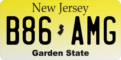 NJ license plate B86AMG