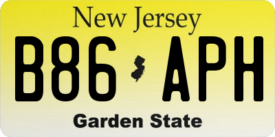 NJ license plate B86APH