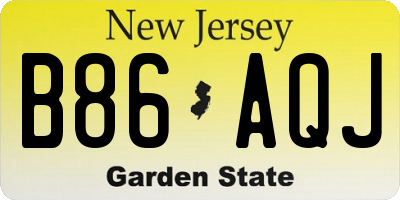 NJ license plate B86AQJ