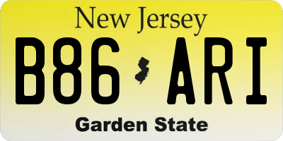 NJ license plate B86ARI