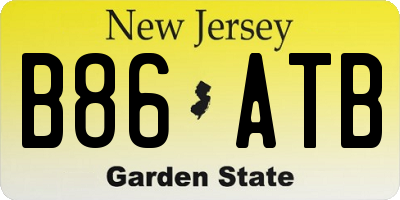 NJ license plate B86ATB