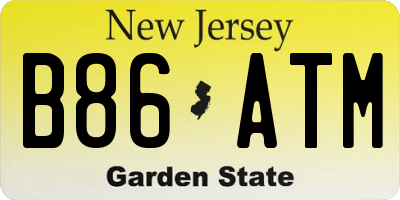 NJ license plate B86ATM