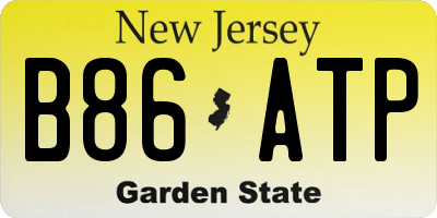 NJ license plate B86ATP