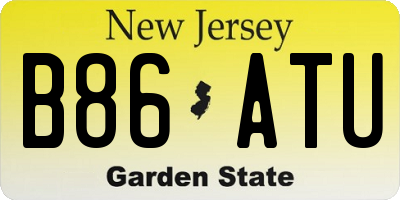 NJ license plate B86ATU