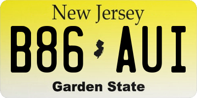 NJ license plate B86AUI