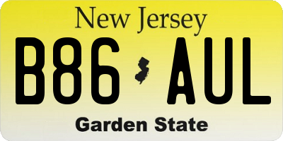 NJ license plate B86AUL