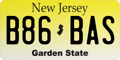 NJ license plate B86BAS