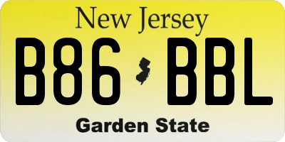 NJ license plate B86BBL