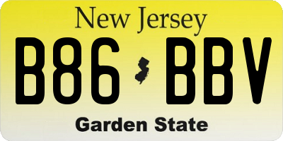 NJ license plate B86BBV