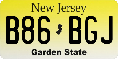 NJ license plate B86BGJ