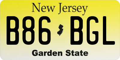 NJ license plate B86BGL