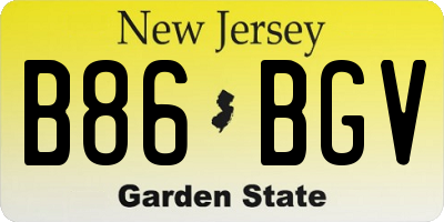 NJ license plate B86BGV
