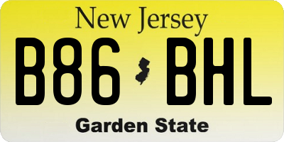 NJ license plate B86BHL