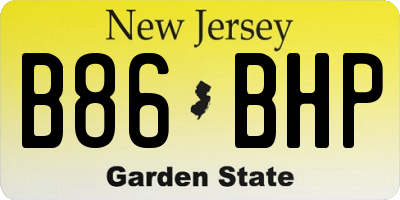 NJ license plate B86BHP