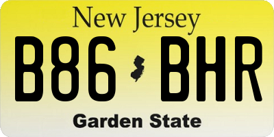 NJ license plate B86BHR